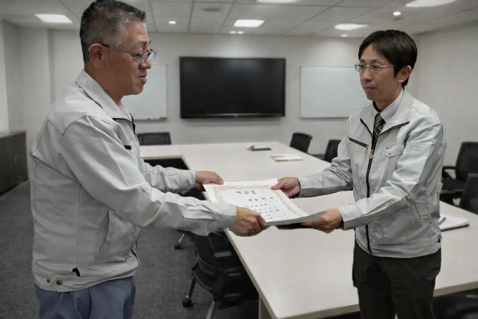 東京営業所　岡田所長　永年勤続表彰式