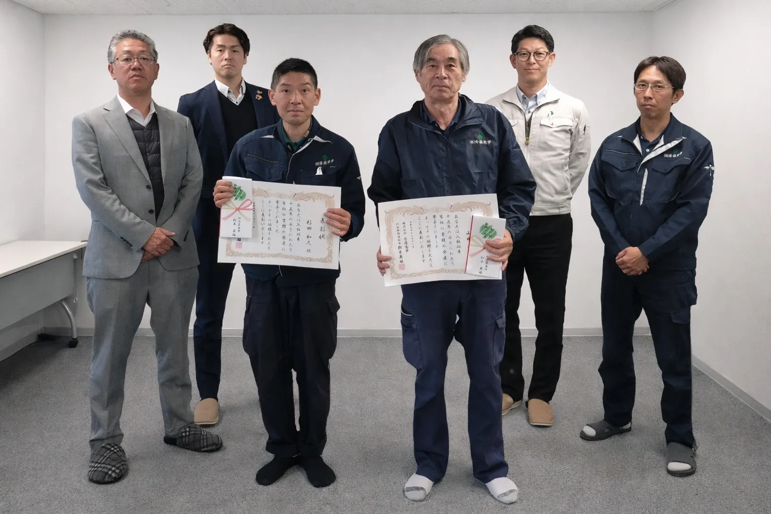 ２０２５年度　東京営業所　永年勤続者・連続無事故記録者表彰式