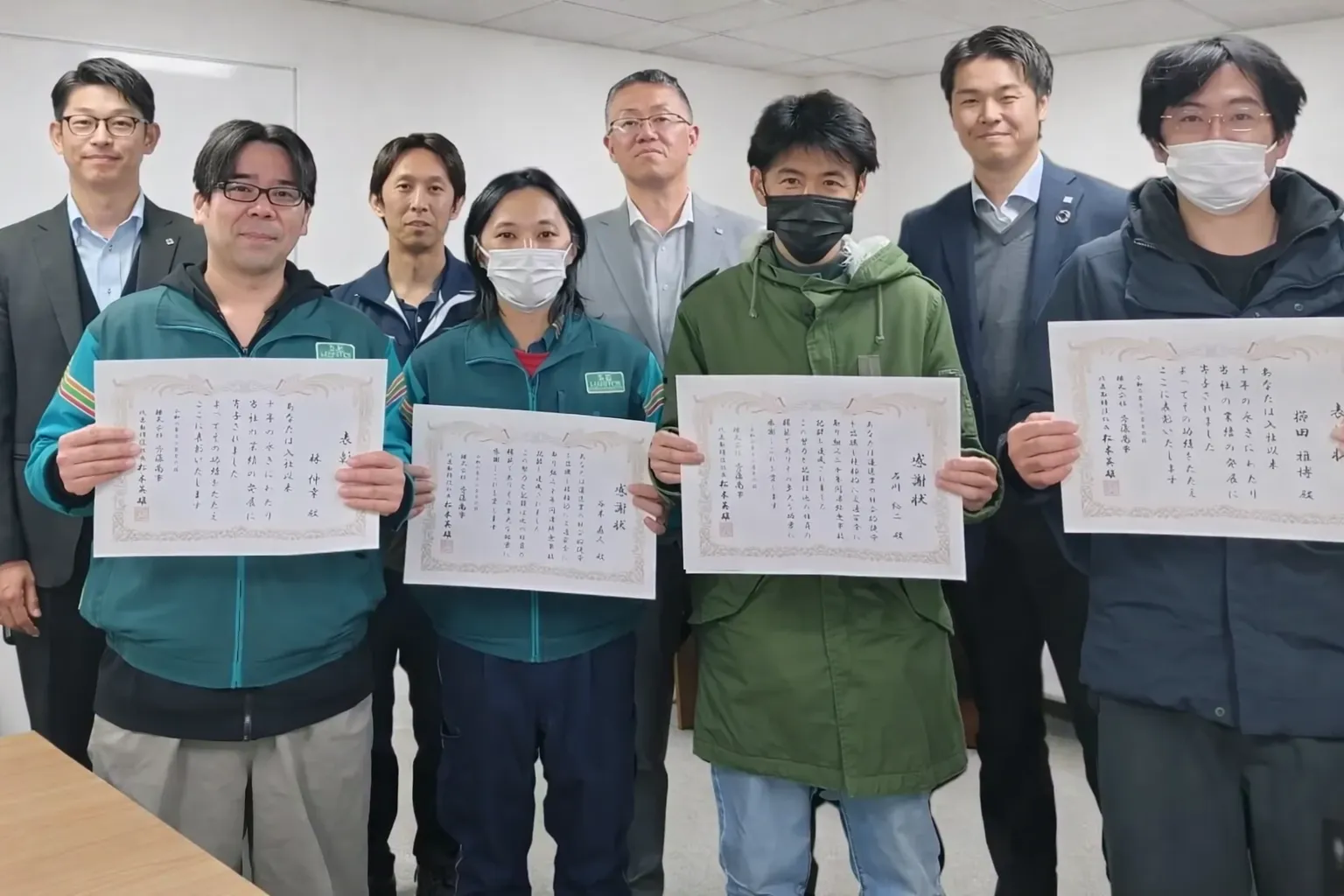 ２０２４年度　東京営業所　永年勤続者・連続無事故記録者表彰式